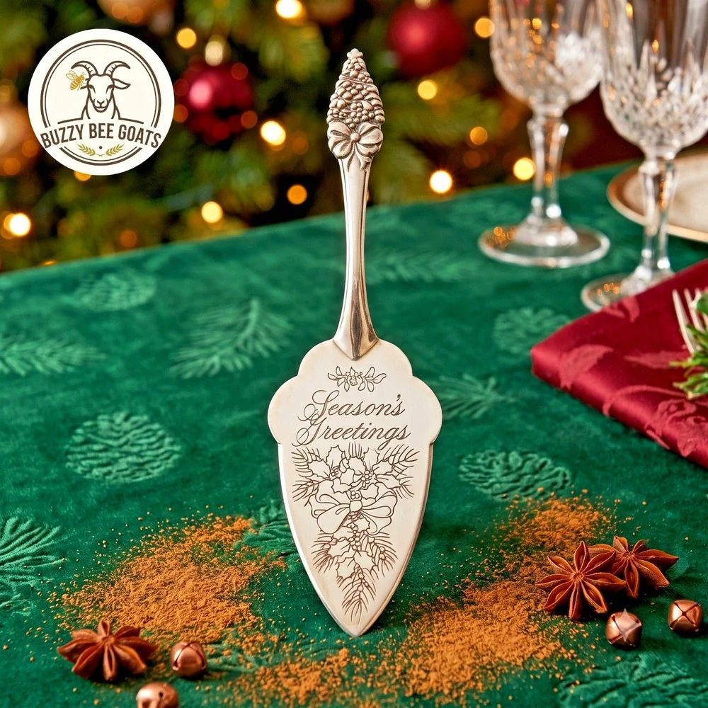Vintage 1995 Avon Seasons Greetings Silver Plated Pie Cake Server 10